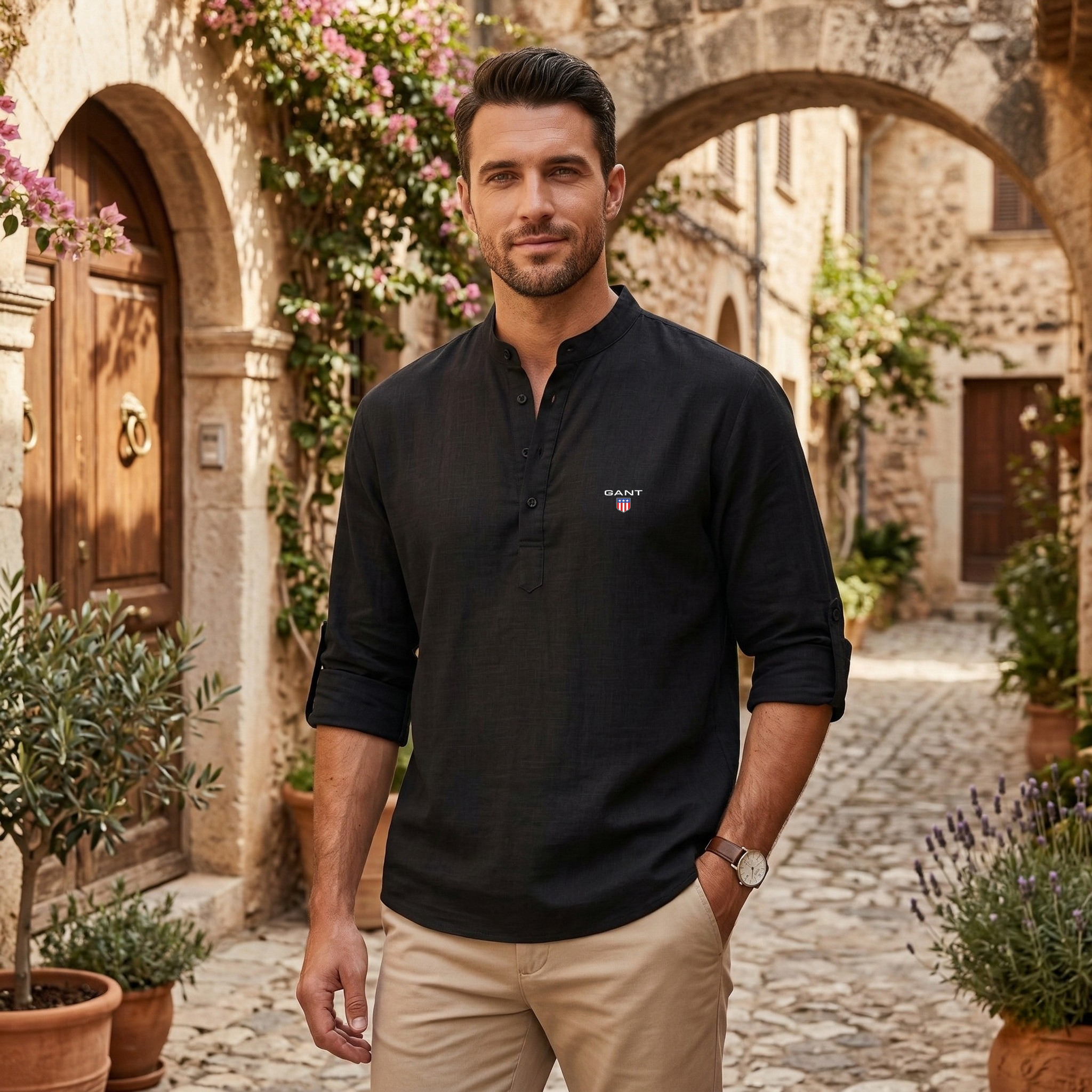 Casual Henley Skjorte