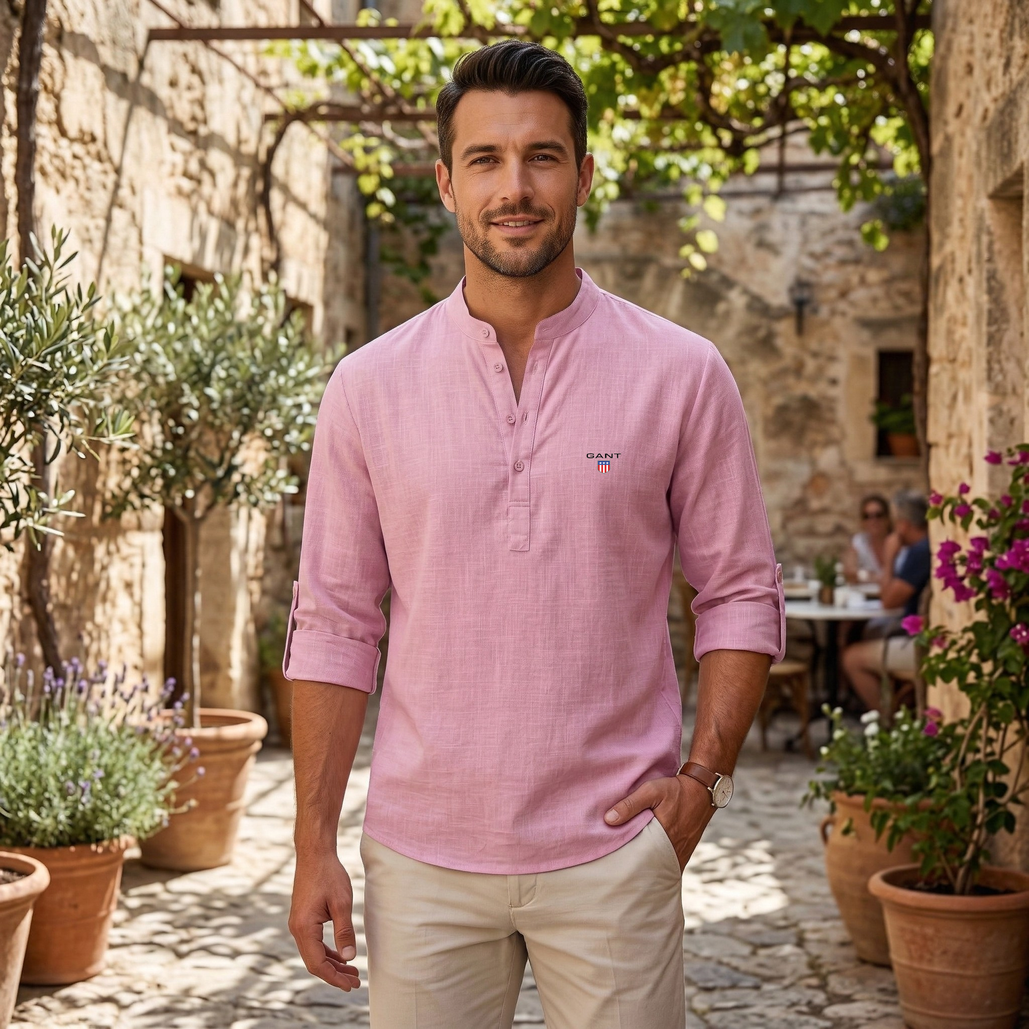 Casual Henley Skjorte
